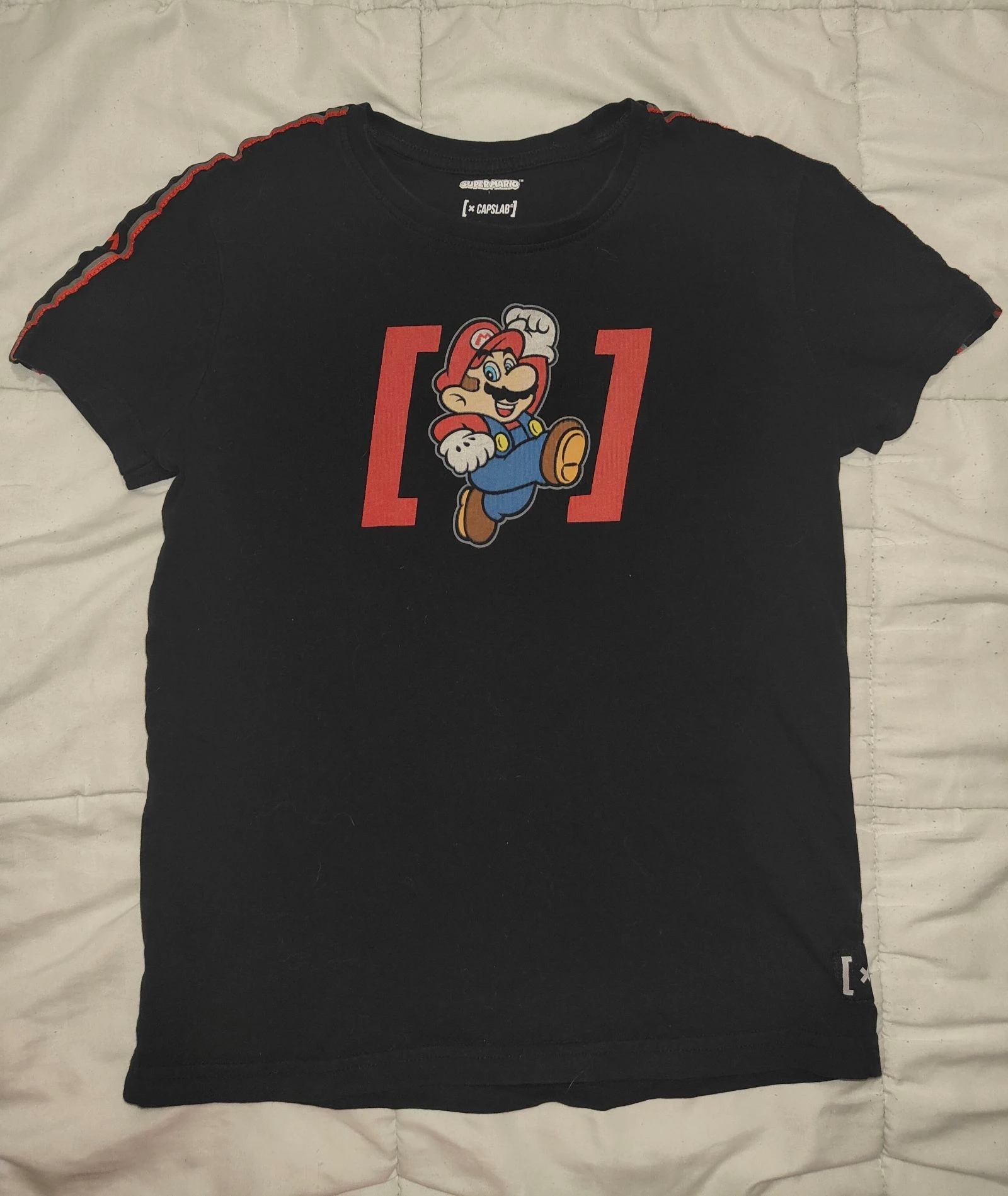 T-shirt Noir Super Mario x Capslab Officiel 12 ans